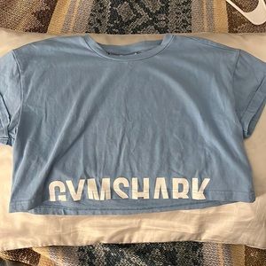 Gymshark light blue crop top size S